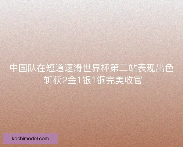 中国队在短道速滑世界杯第二站表现出色 斩获2金1银1铜完美收官